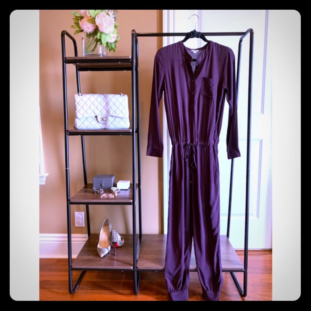 Splendid Chelsea Voile Jumpsuit in Aubergine, XS